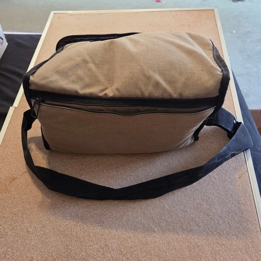 Unbranded Canvas Camera Messenger Bag Khaki Adjustable Dividers‎ Good Condition